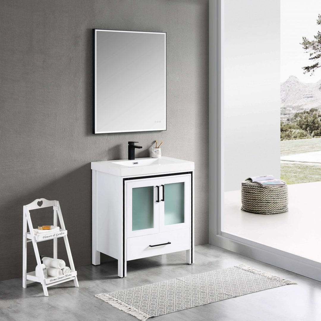 Birmingham 30" Freestanding Bathroom Vanity in Glossy White