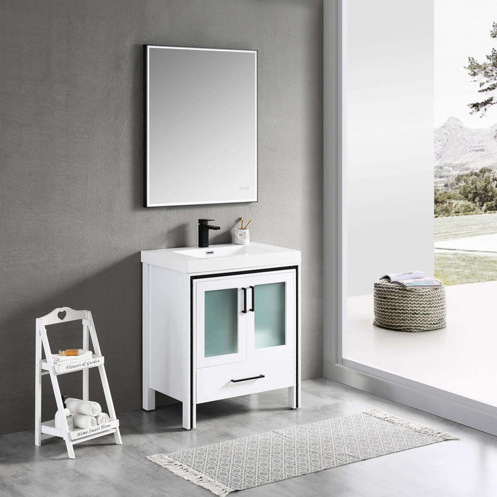 Birmingham 30" Freestanding Bathroom Vanity in Glossy White