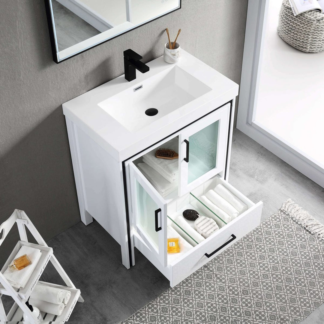 Birmingham 30" Freestanding Bathroom Vanity in Glossy White