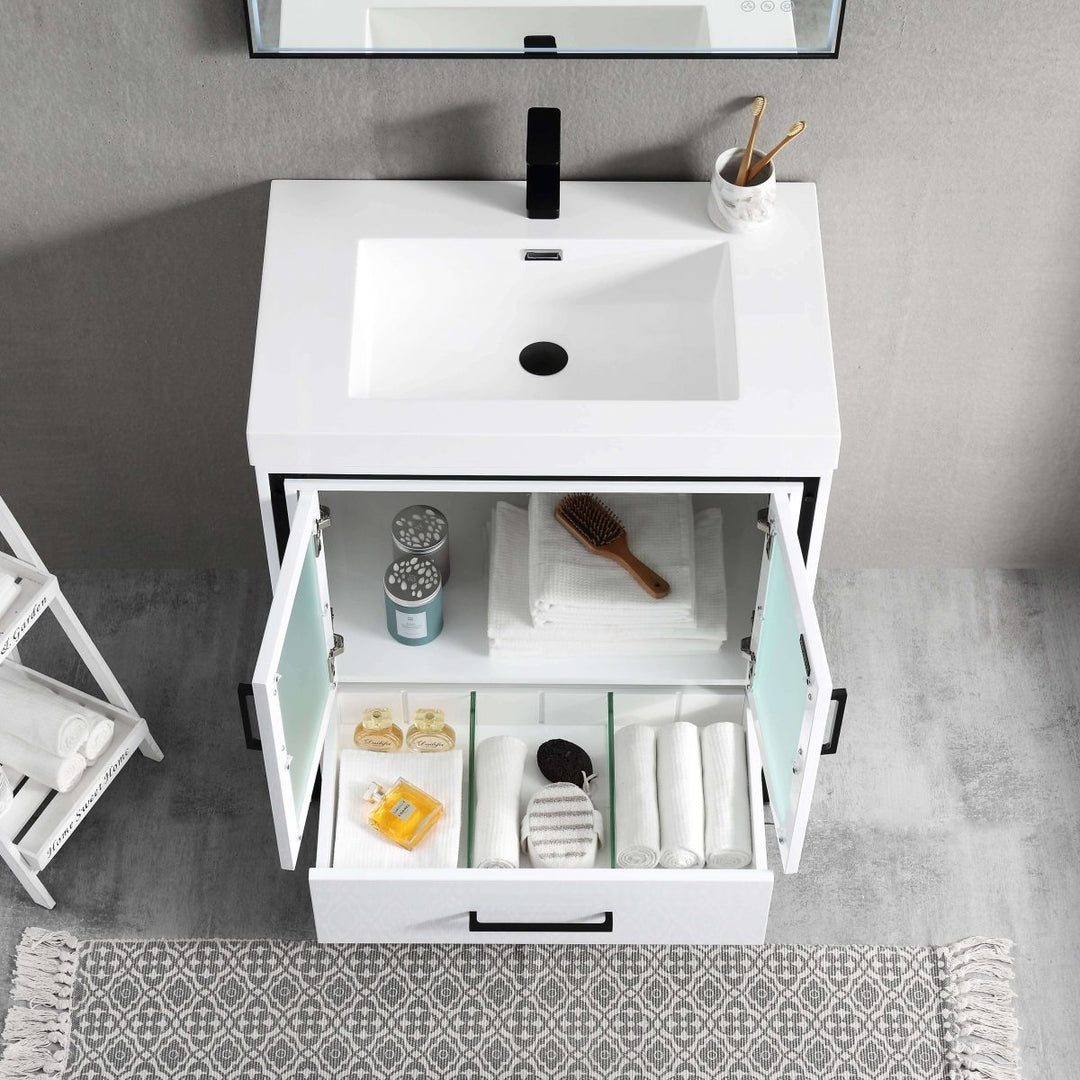 Birmingham 30" Freestanding Bathroom Vanity in Glossy White