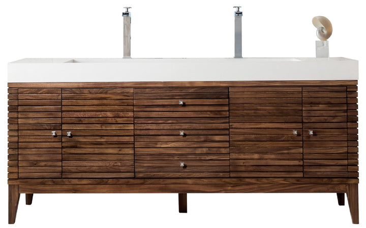 Linear Sink Freestanding Bathroom Vanity Cabinet