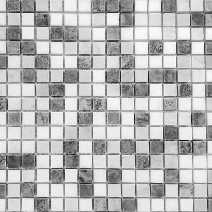 Wellstone Polished Natural Stone Mosaic Tile | ANVE Kitchen &amp; Bath