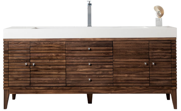 Linear Sink Freestanding Bathroom Vanity Cabinet