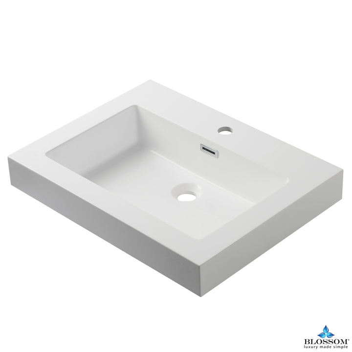 Milan Acrylic Top-Mount Bathroom Sink