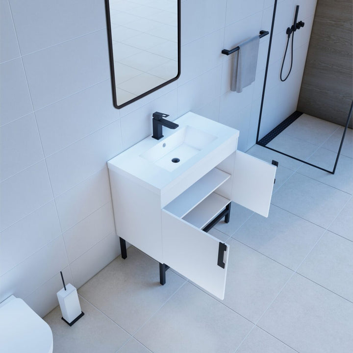 Alya Bath Salento 36" Single Sink Freestanding Bathroom Vanity in White