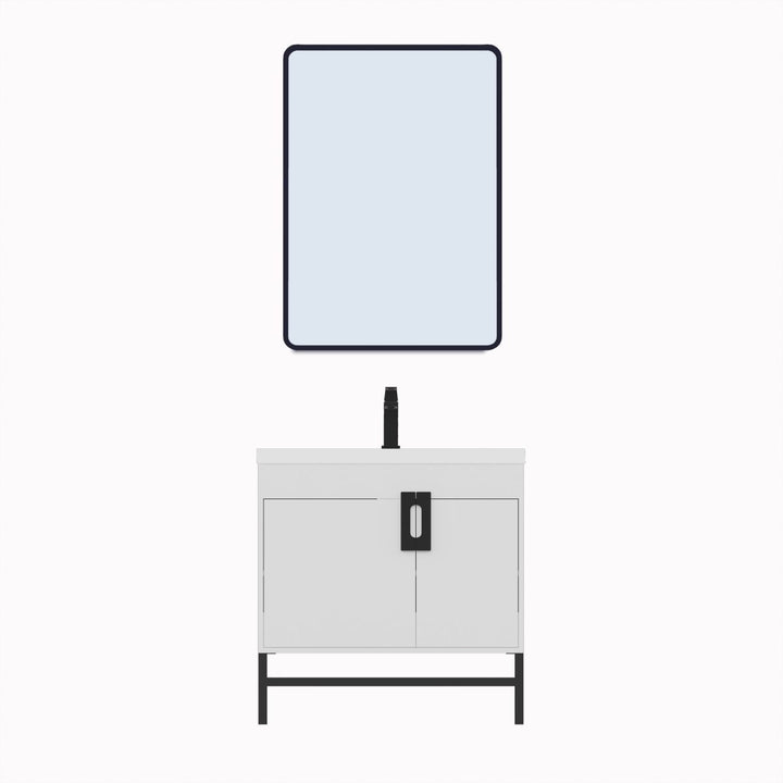 Alya Bath Salento 36" Single Sink Freestanding Bathroom Vanity in White