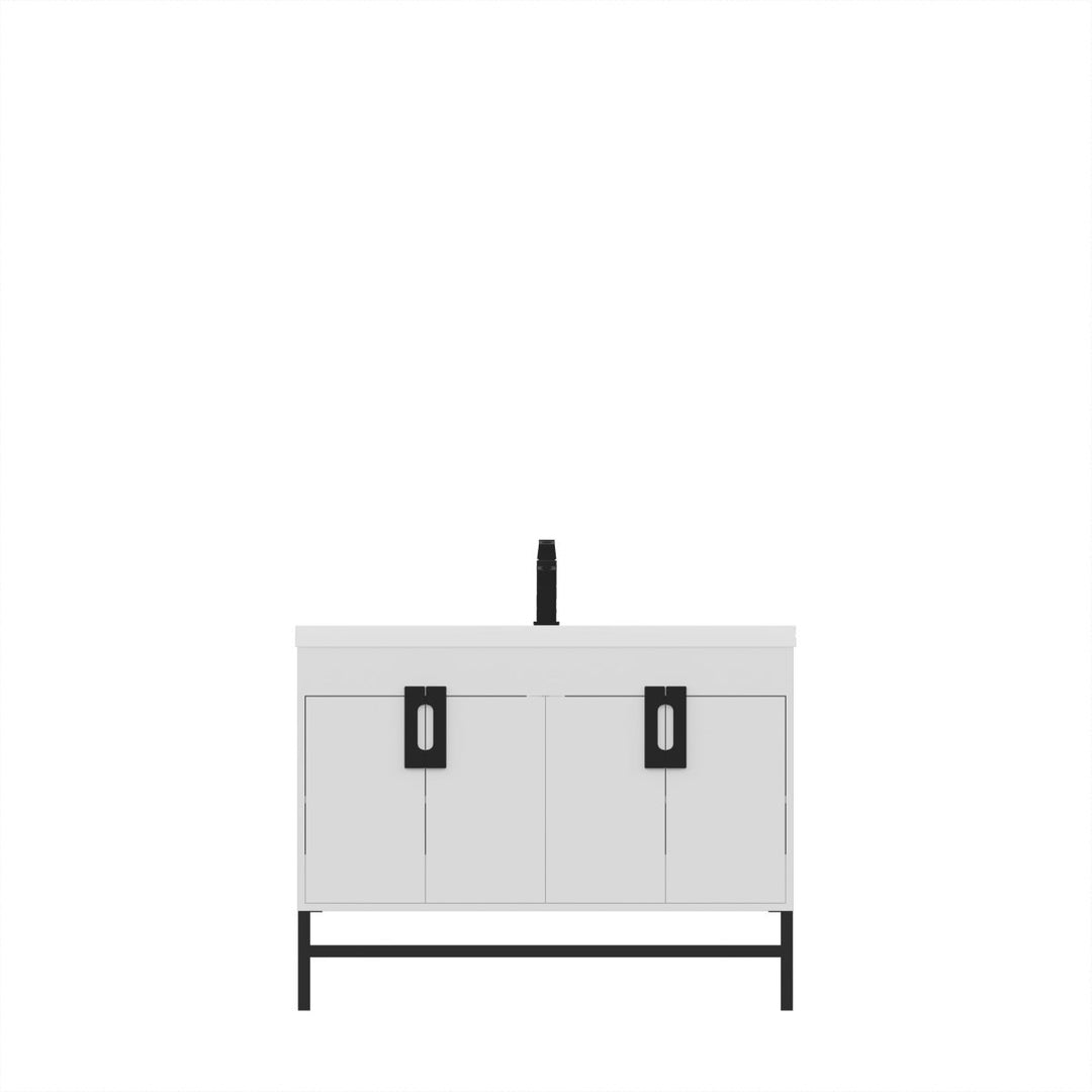 Alya Bath Salento 48" Single Sink Freestanding Bathroom Vanity in White