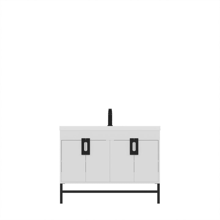 Alya Bath Salento 48" Single Sink Freestanding Bathroom Vanity in White