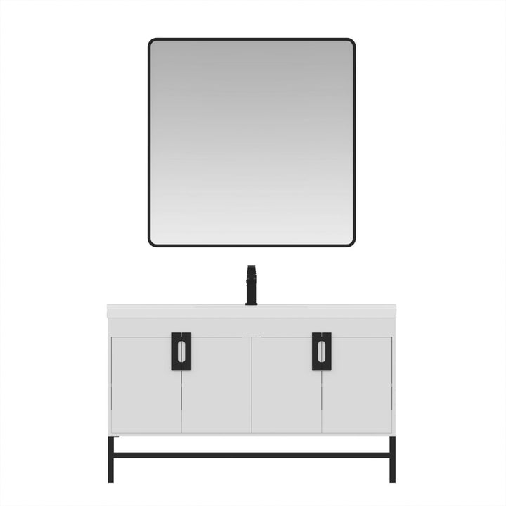 Alya Bath Salento 60" Single Sink Freestanding Bathroom Vanity in White