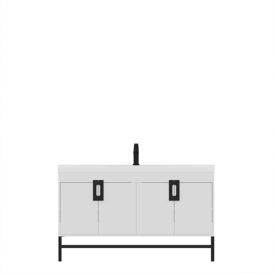 Alya Bath Salento 60" Single Sink Freestanding Bathroom Vanity in White