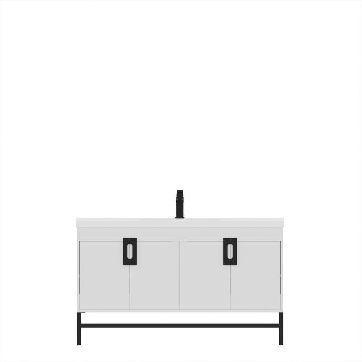 Alya Bath Salento 60" Single Sink Freestanding Bathroom Vanity in White