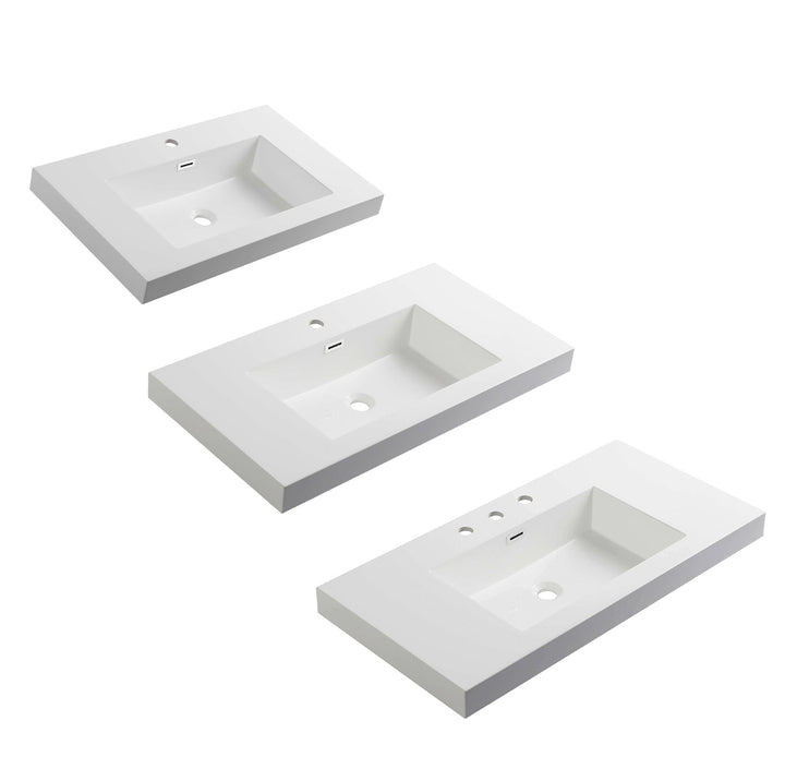 24"-36" Acrylic Top-Mount Bathroom Sink | ANVE Kitchen &amp; Bath