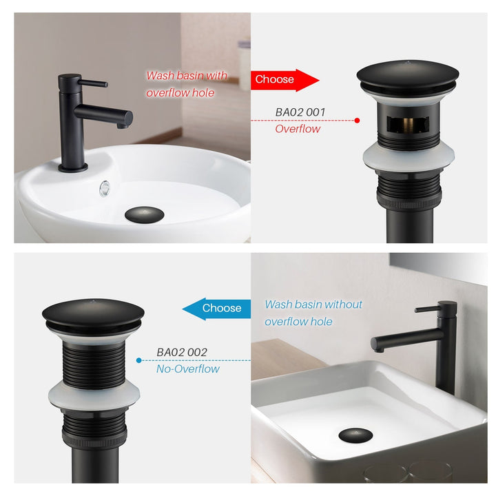 1-1/4" Brass Pop-Up Drain with Overflow