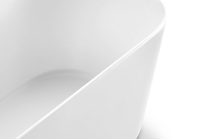 60" Acrylic Freestanding Bathtub in Matte White, Acrylic Bt 03