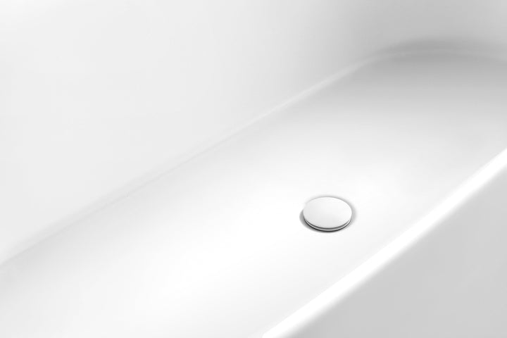 60" Acrylic Freestanding Bathtub in Matte White, Acrylic Bt 03