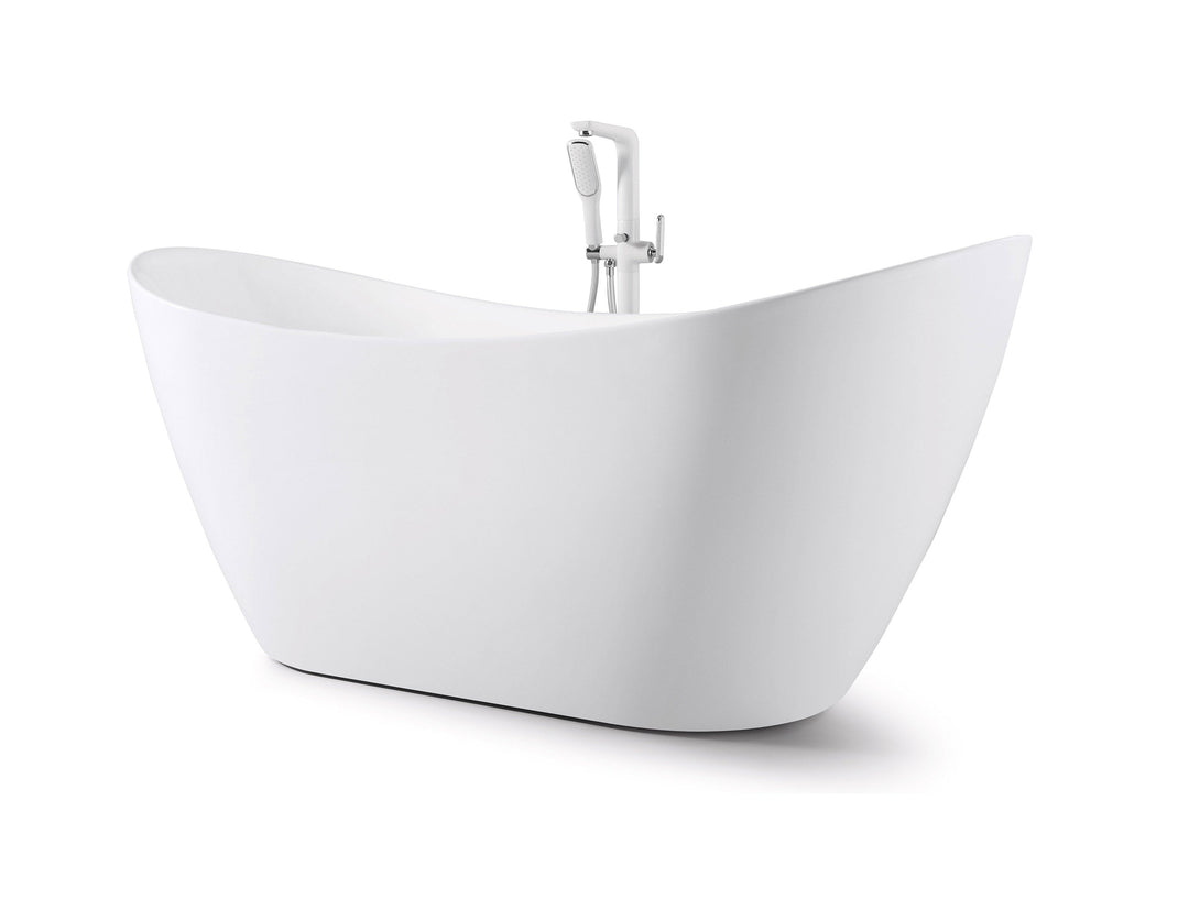 60" Acrylic Freestanding Bathtub in Gloss White