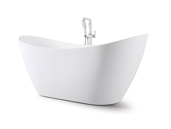 60" Acrylic Freestanding Bathtub in Gloss White