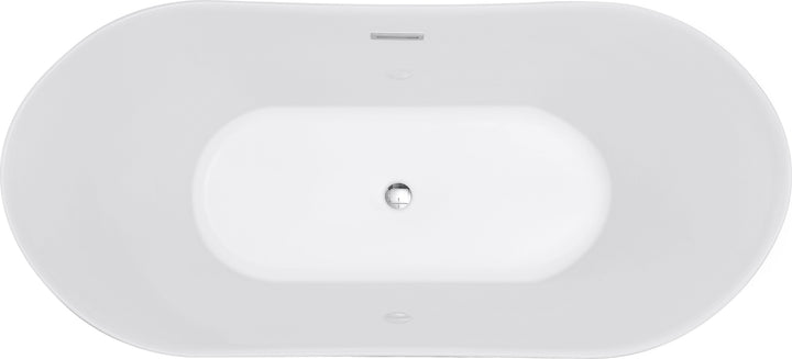 60" Acrylic Freestanding Bathtub in Gloss White