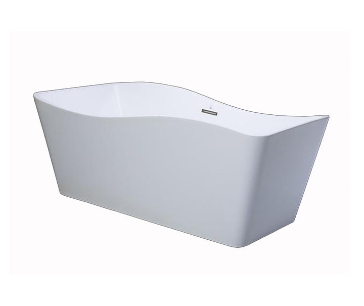 67" Acrylic Freestanding Bathtub in Gloss White, Acrylic Bt 15 | ANVE Kitchen &amp; Bath