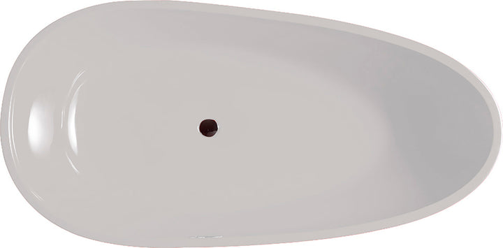 67" Acrylic Freestanding Bathtub in Gloss White, Acrylic Sp 1893
