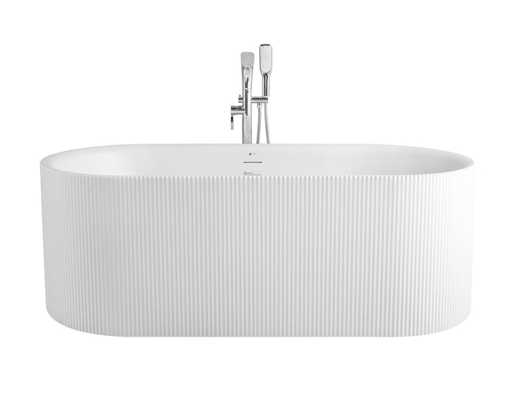 60" Acrylic Freestanding Bathtub in Matte White, Acrylic Sp 1869 | ANVE Kitchen &amp; Bath