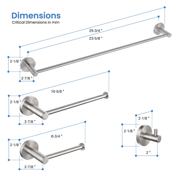 Halo 5-Piece Bathroom Hardware Set