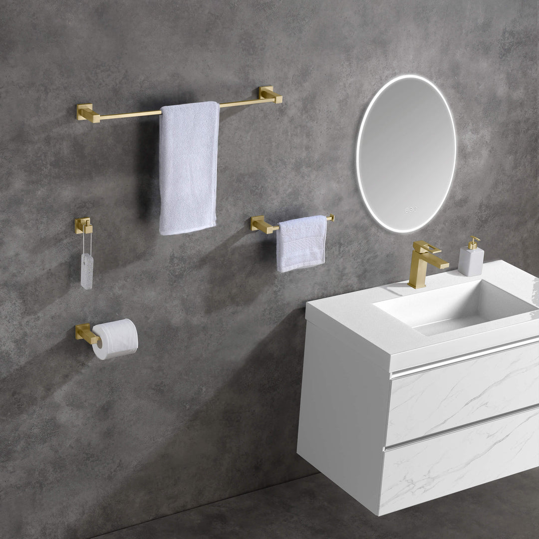 Quadra 5-Piece Bathroom Hardware Set