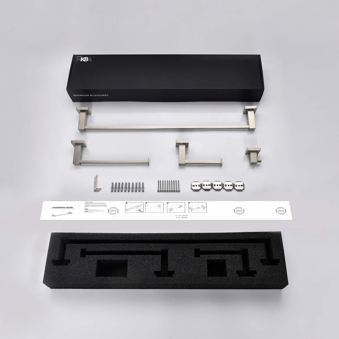 Quadra 5-Piece Bathroom Hardware Set