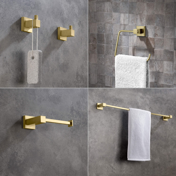 Quadra 5-Piece Bathroom Hardware Set in 1
