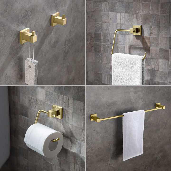 Quadra 5-Piece Bathroom Hardware Set in 2