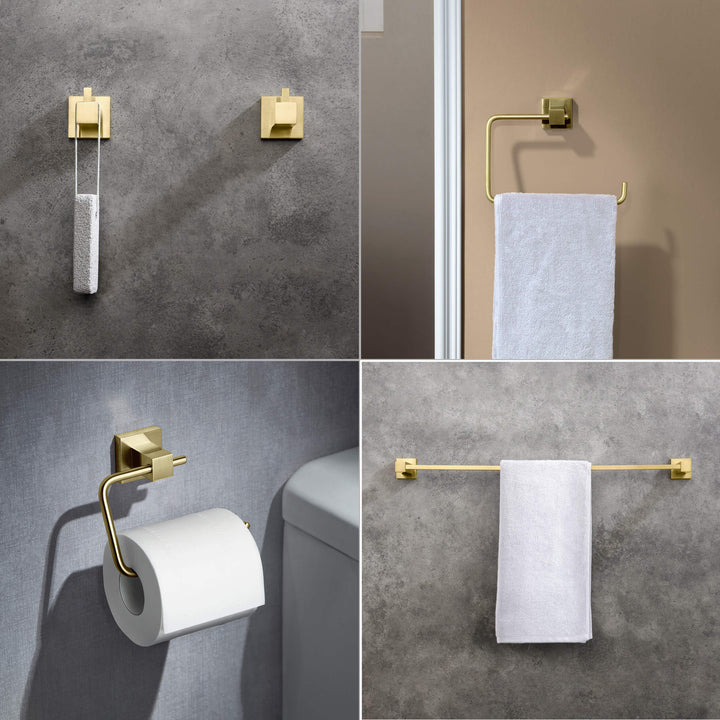 Quadra 5-Piece Bathroom Hardware Set in 2