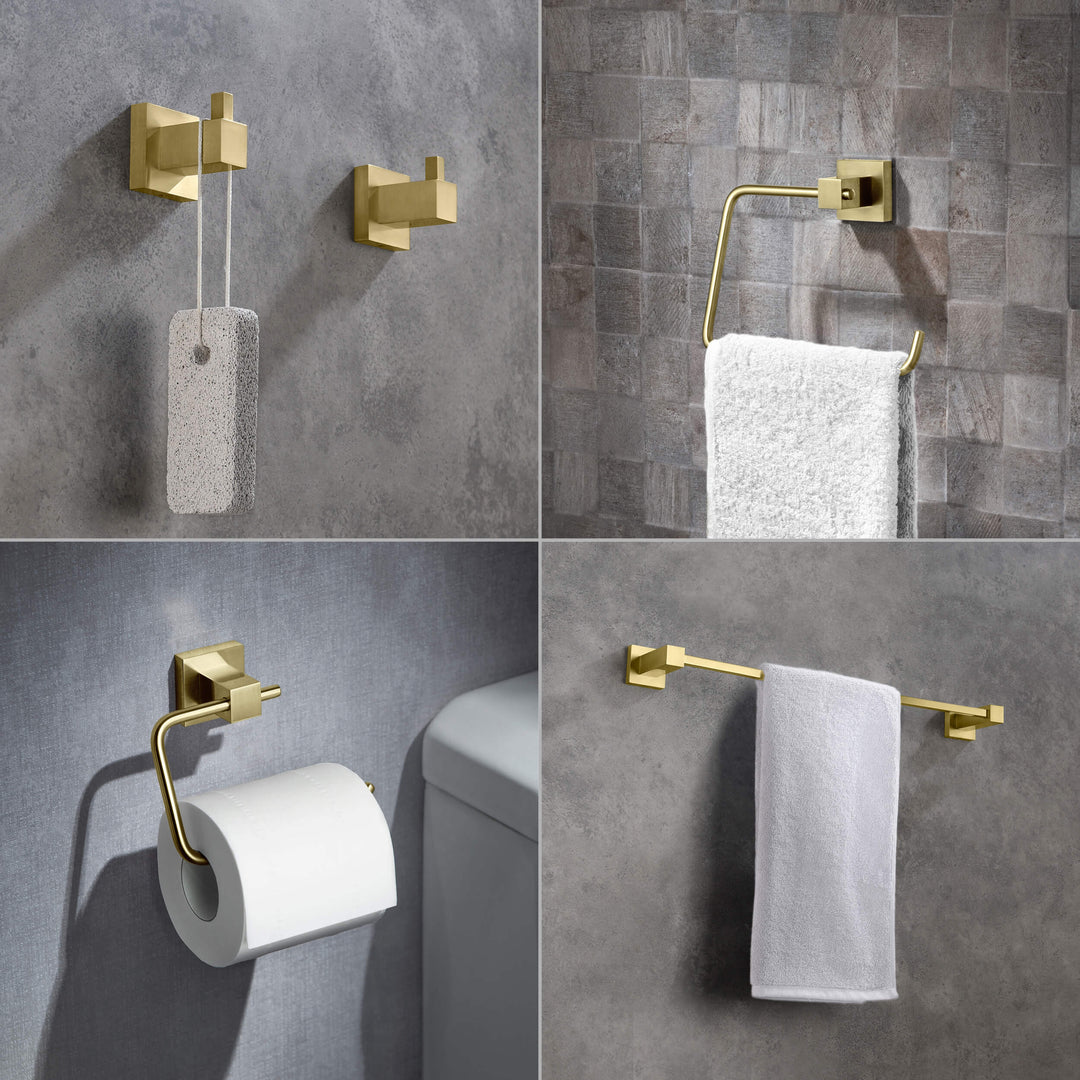 Quadra 5-Piece Bathroom Hardware Set in 4