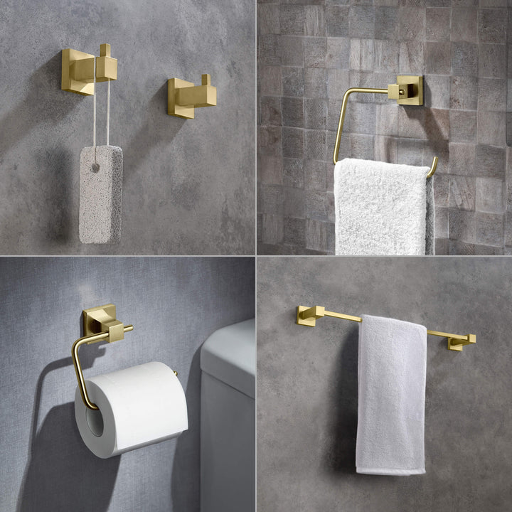 Quadra 5-Piece Bathroom Hardware Set in 4