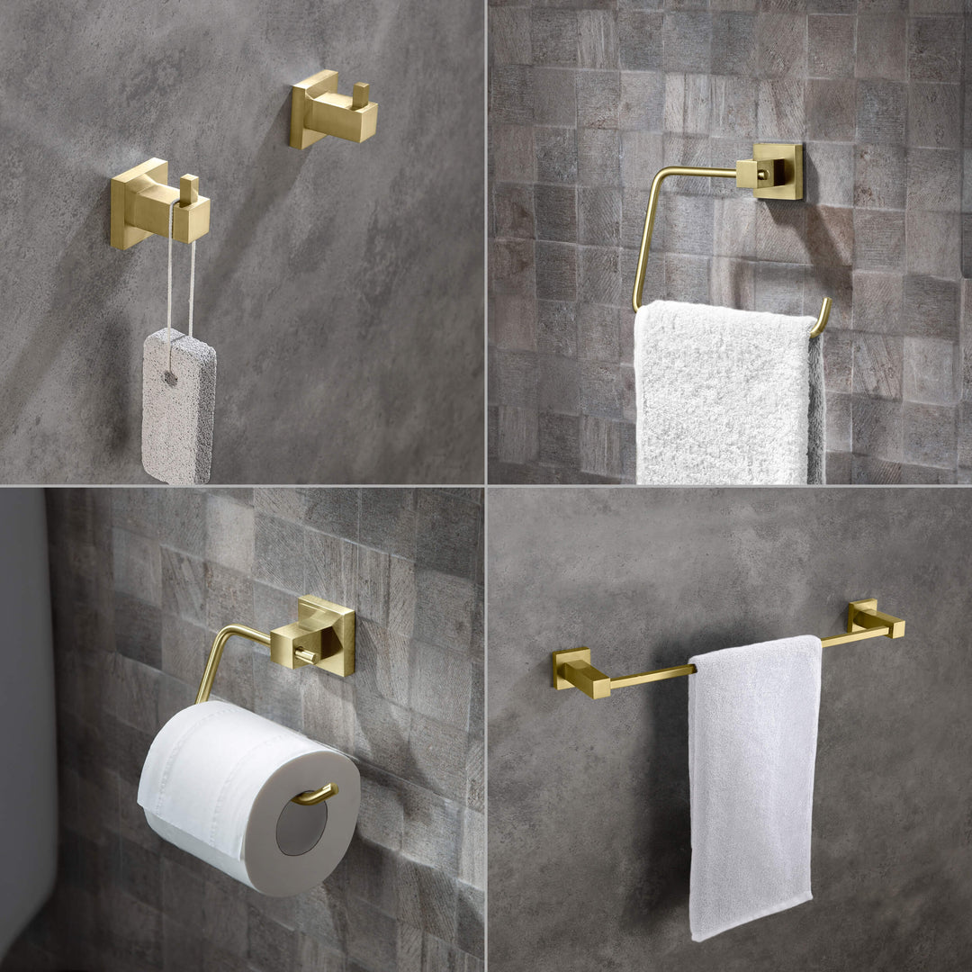 Quadra 5-Piece Bathroom Hardware Set in 4