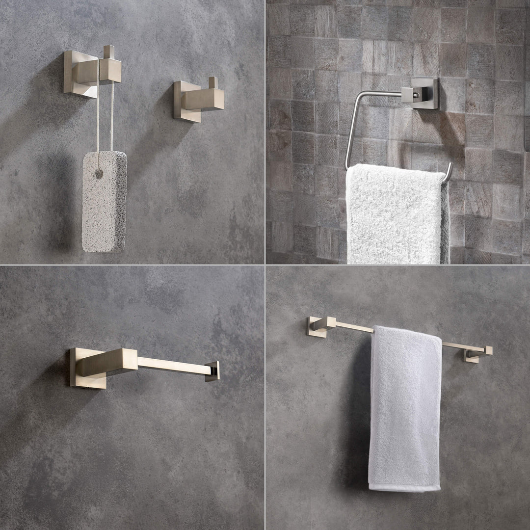 Quadra 5-Piece Bathroom Hardware Set in 3