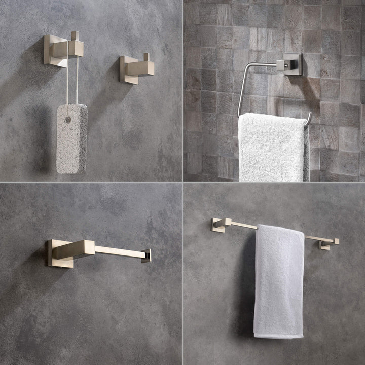 Quadra 5-Piece Bathroom Hardware Set in 3