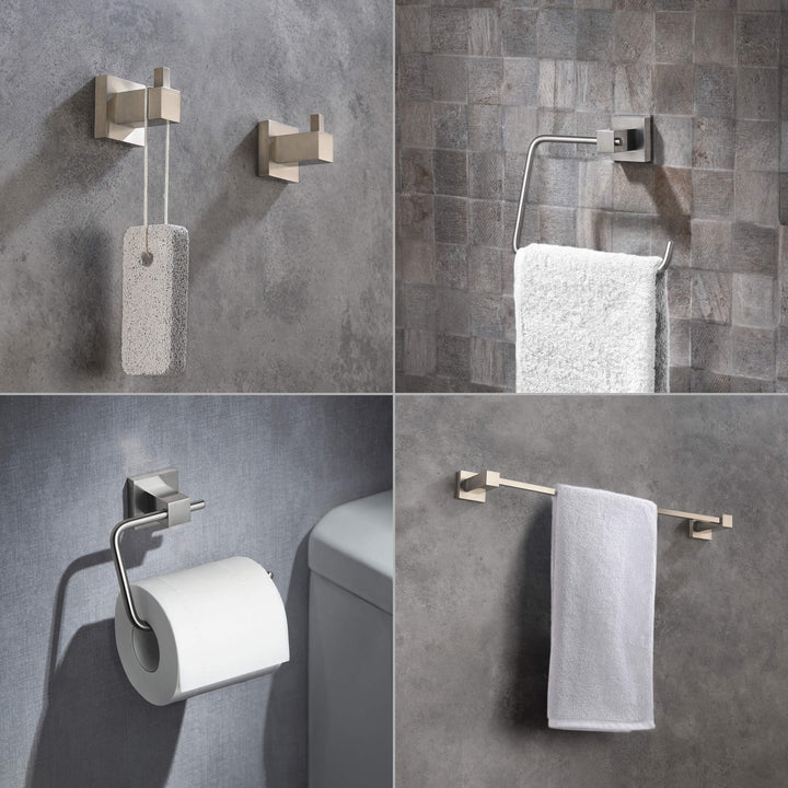 Quadra 5-Piece Bathroom Hardware Set in 4