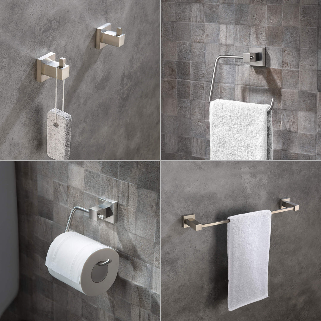 Quadra 5-Piece Bathroom Hardware Set in 4