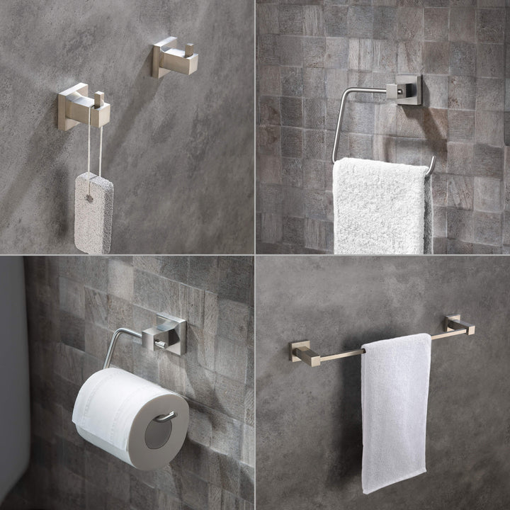 Quadra 5-Piece Bathroom Hardware Set in 4