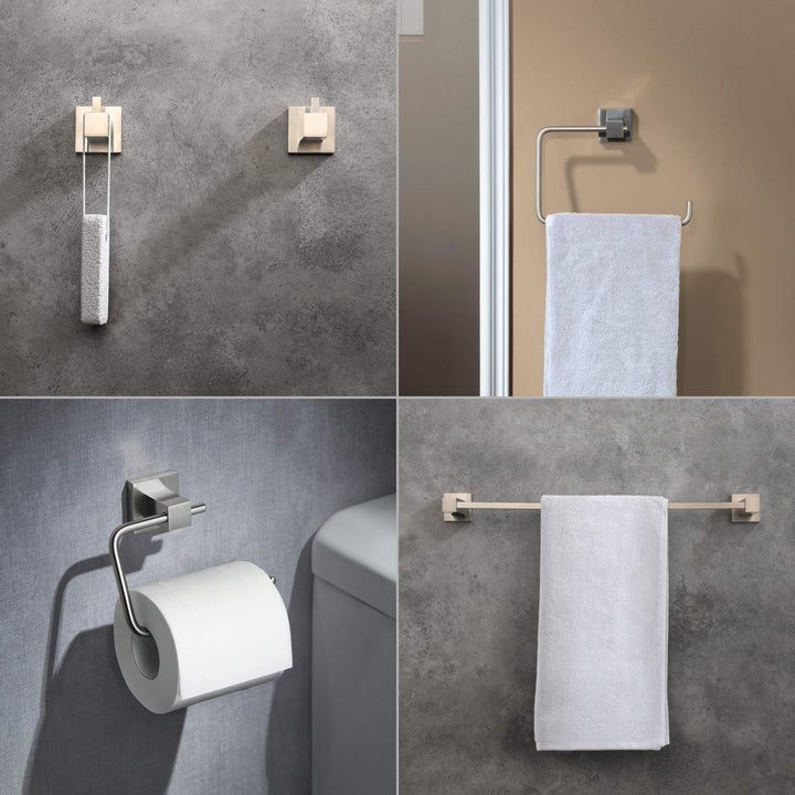 Quadra 5-Piece Bathroom Hardware Set in 4