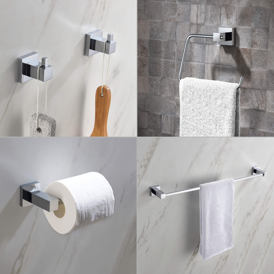 Quadra 5-Piece Bathroom Hardware Set in 1