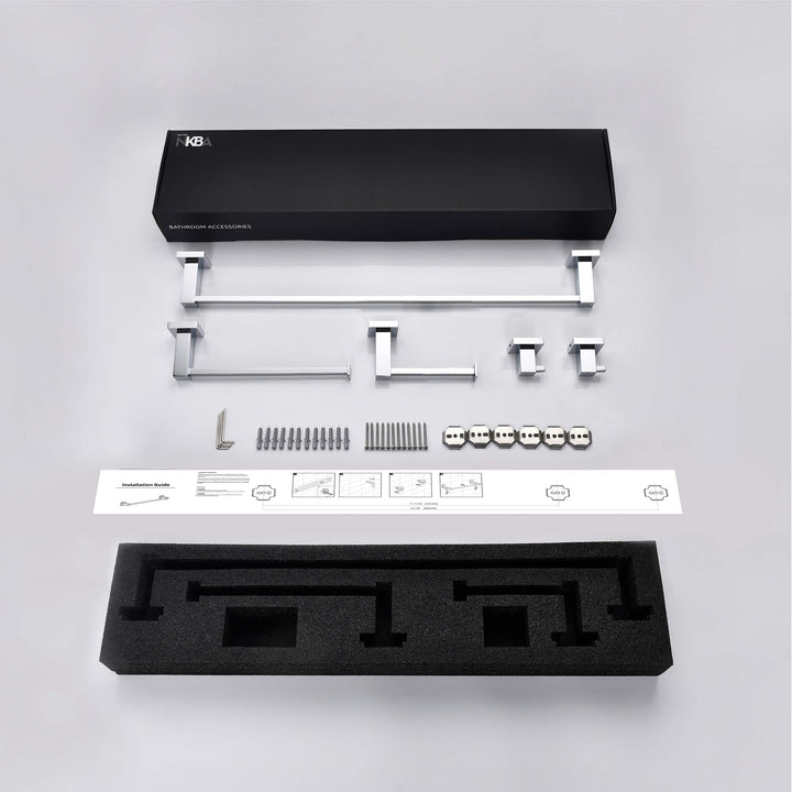 Quadra 5-Piece Bathroom Hardware Set