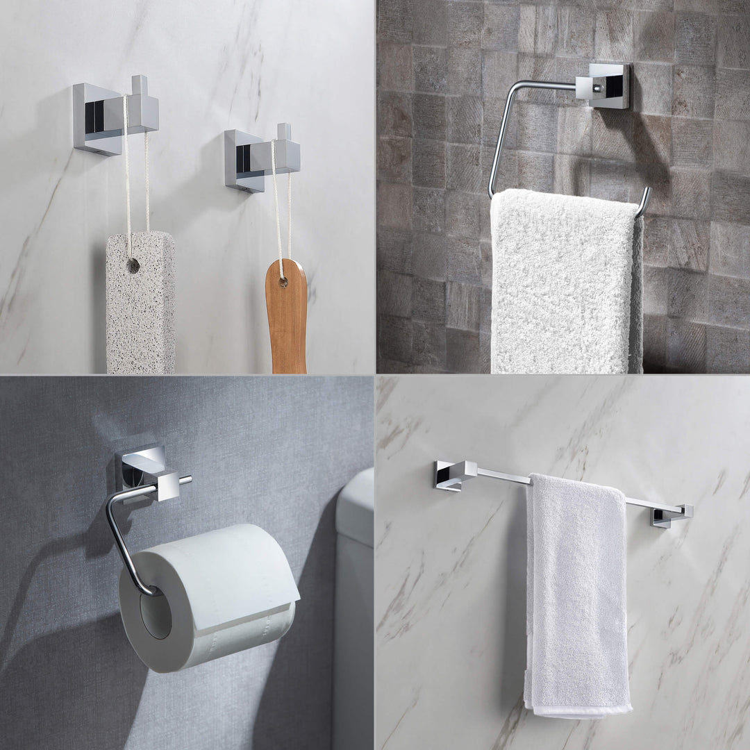 Quadra 5-Piece Bathroom Hardware Set in 4