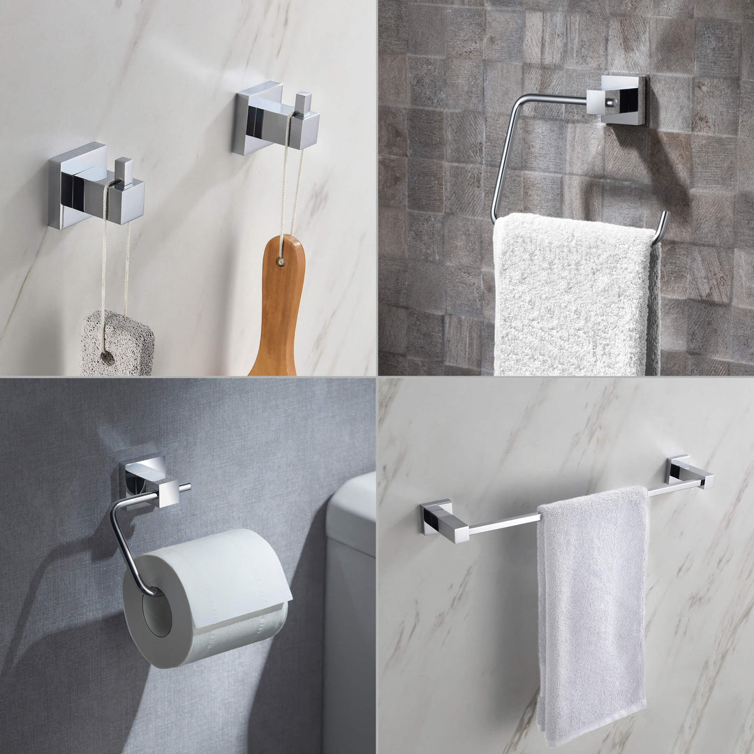 Quadra 5-Piece Bathroom Hardware Set in 4
