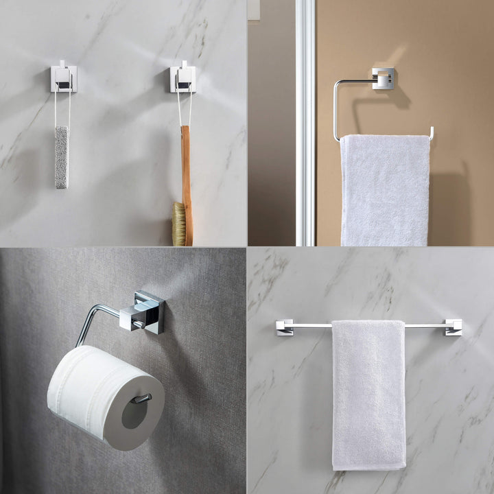 Quadra 5-Piece Bathroom Hardware Set in 4