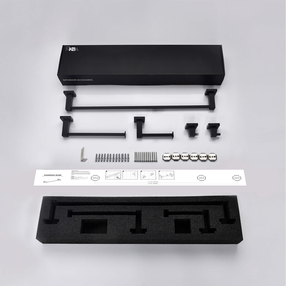 Quadra 5-Piece Bathroom Hardware Set