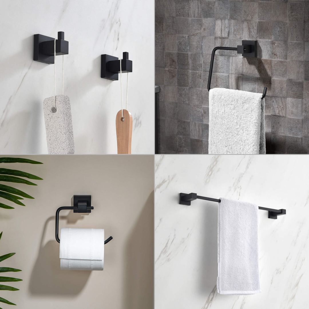 Quadra 5-Piece Bathroom Hardware Set in 4