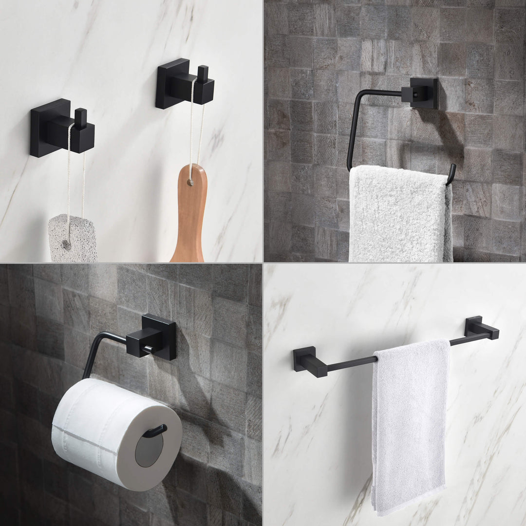 Quadra 5-Piece Bathroom Hardware Set in 4