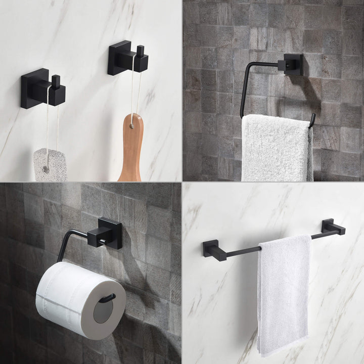 Quadra 5-Piece Bathroom Hardware Set in 4