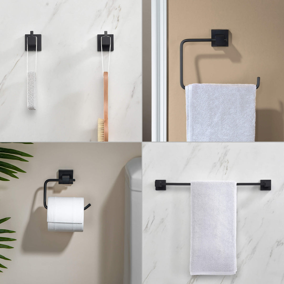 Quadra 5-Piece Bathroom Hardware Set in 4